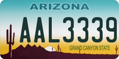 AZ license plate AAL3339