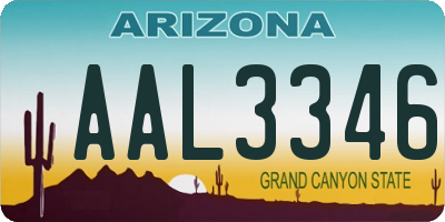 AZ license plate AAL3346