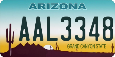 AZ license plate AAL3348