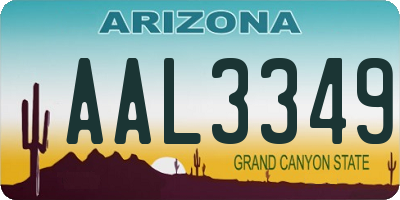 AZ license plate AAL3349