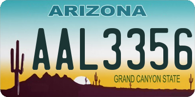 AZ license plate AAL3356