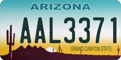 AZ license plate AAL3371