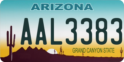 AZ license plate AAL3383