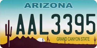 AZ license plate AAL3395