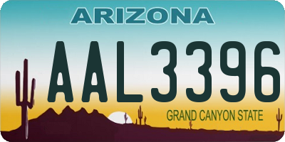 AZ license plate AAL3396