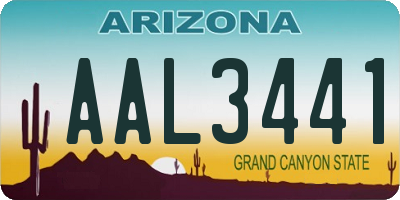 AZ license plate AAL3441