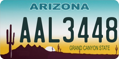 AZ license plate AAL3448