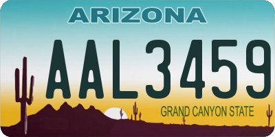 AZ license plate AAL3459