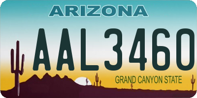 AZ license plate AAL3460