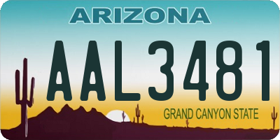 AZ license plate AAL3481