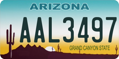 AZ license plate AAL3497