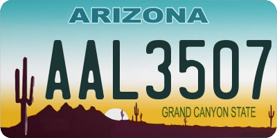 AZ license plate AAL3507