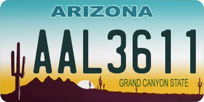 AZ license plate AAL3611