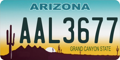 AZ license plate AAL3677