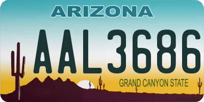 AZ license plate AAL3686