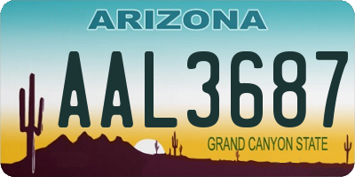 AZ license plate AAL3687