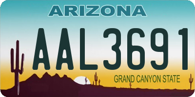 AZ license plate AAL3691