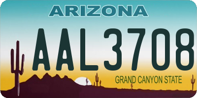 AZ license plate AAL3708