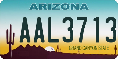 AZ license plate AAL3713