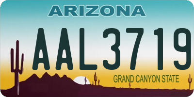 AZ license plate AAL3719