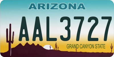 AZ license plate AAL3727