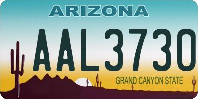 AZ license plate AAL3730