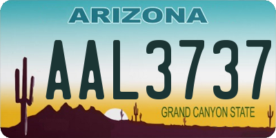 AZ license plate AAL3737