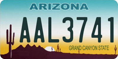 AZ license plate AAL3741