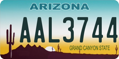 AZ license plate AAL3744