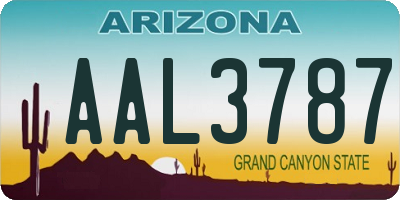 AZ license plate AAL3787