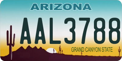 AZ license plate AAL3788