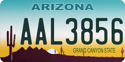 AZ license plate AAL3856