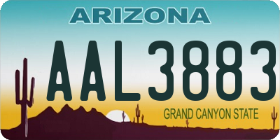 AZ license plate AAL3883