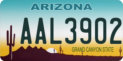 AZ license plate AAL3902