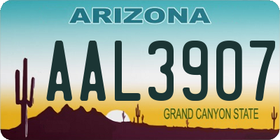 AZ license plate AAL3907