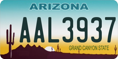 AZ license plate AAL3937