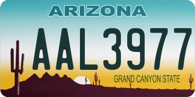 AZ license plate AAL3977