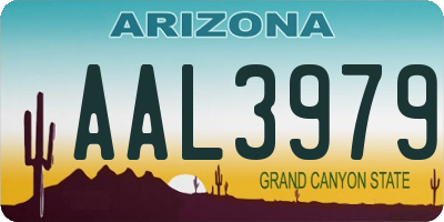 AZ license plate AAL3979