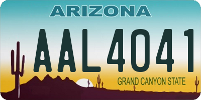 AZ license plate AAL4041