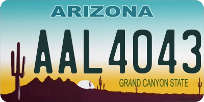 AZ license plate AAL4043