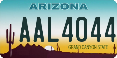 AZ license plate AAL4044