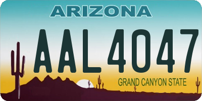 AZ license plate AAL4047