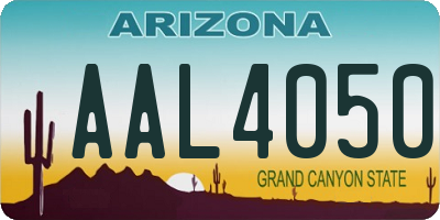 AZ license plate AAL4050