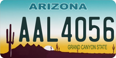 AZ license plate AAL4056