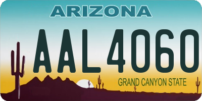 AZ license plate AAL4060