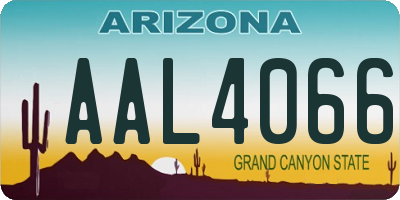 AZ license plate AAL4066