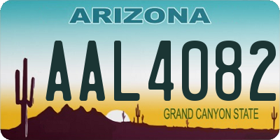 AZ license plate AAL4082