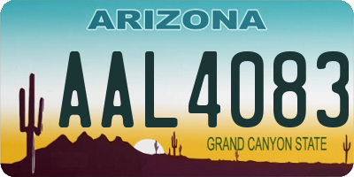 AZ license plate AAL4083