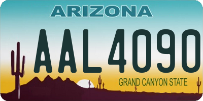 AZ license plate AAL4090