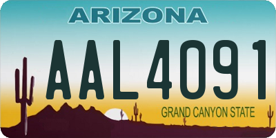 AZ license plate AAL4091